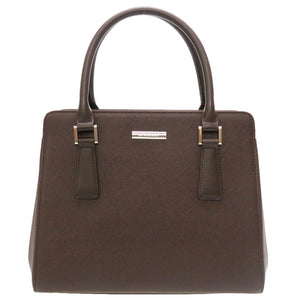 未使用 バーバリー レザー ブラウン チェック ハンドバッグ バッグ 茶 0117 【中古】 BURBERRY