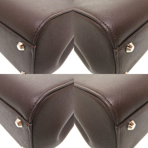 未使用 バーバリー レザー ブラウン チェック ハンドバッグ バッグ 茶 0117 【中古】 BURBERRY