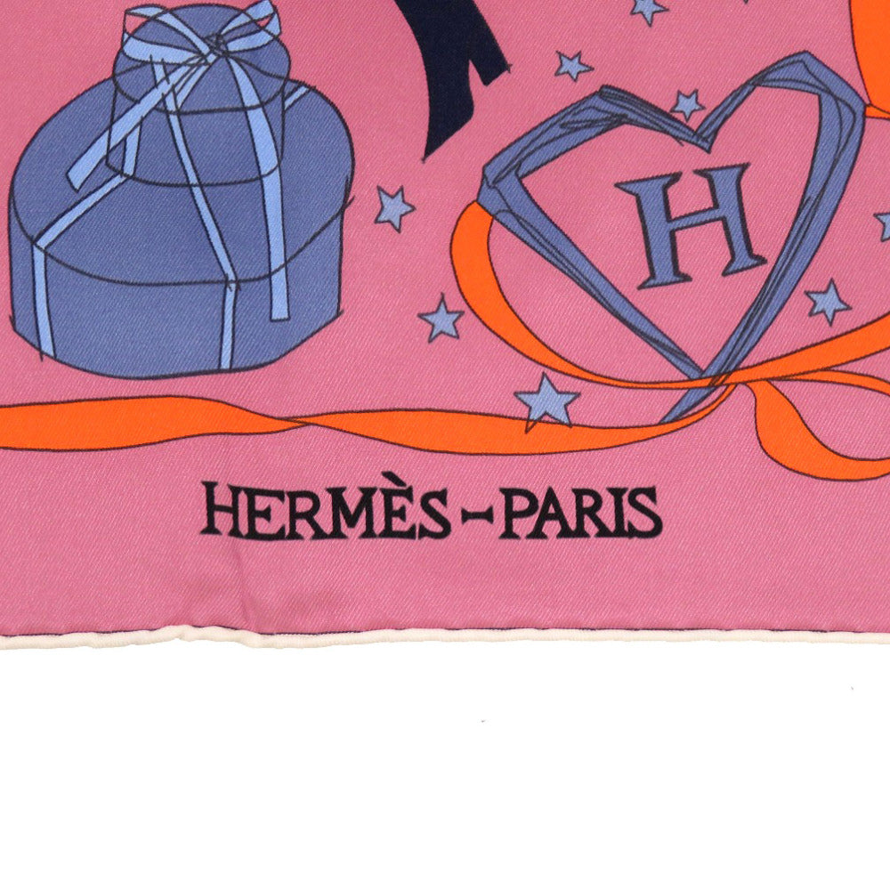 美品 エルメス カレ90 LE BAL MASQUE 仮面舞踏会 シルク パープル スカーフ 紫 0120 【中古】 HERMES