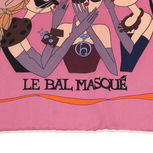 美品 エルメス カレ90 LE BAL MASQUE 仮面舞踏会 シルク パープル スカーフ 紫 0120 【中古】 HERMES