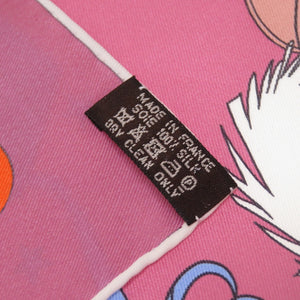 美品 エルメス カレ90 LE BAL MASQUE 仮面舞踏会 シルク パープル スカーフ 紫 0120 【中古】 HERMES