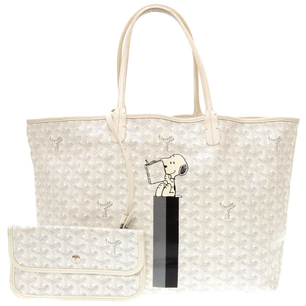 ゴヤール サンルイPM スヌーピー コラボ ホワイト トートバッグ バッグ 白 0121 【中古】 GOYARD
