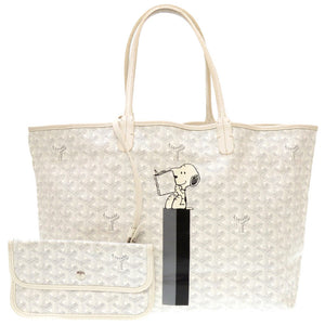 ゴヤール サンルイPM スヌーピー コラボ ホワイト トートバッグ バッグ 白 0121 【中古】 GOYARD