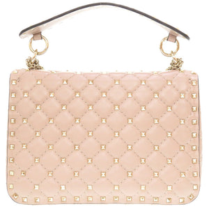 新品同様 ヴァレンティノ ガラヴァーニ ロックスタッズ レザー パープル ショルダーバッグ バッグ 0012 【中古】 Valentino Garavani