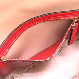 新品同様 ヴァレンティノ ガラヴァーニ ロックスタッズ レザー パープル ショルダーバッグ バッグ 0012 【中古】 Valentino Garavani