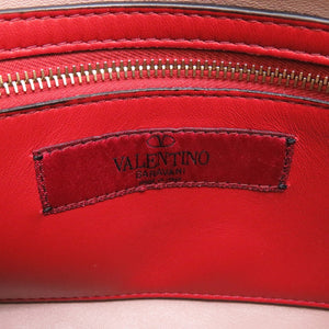 新品同様 ヴァレンティノ ガラヴァーニ ロックスタッズ レザー パープル ショルダーバッグ バッグ 0012 【中古】 Valentino Garavani