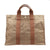 美品 エルメス エールライン トートMM キャンバス シルバー金具 ブラウン トートバッグ 0001【中古】HERMES