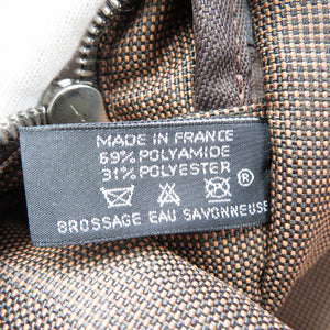 美品 エルメス エールライン トートMM キャンバス シルバー金具 ブラウン トートバッグ 0001【中古】HERMES