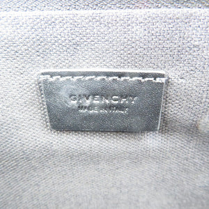 新品同様 ジバンシィ I FEEL LOVE カーフ シルバー金具 ブラック ホワイト クラッチバッグ 0003【中古】GIVENCHY