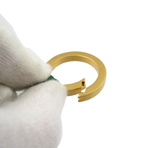 美品 ボッテガヴェネタ にんじん ラムレザー メタル ゴールド金具 オレンジ グリーン キーホルダー 0007【中古】BOTTEGA VENETA