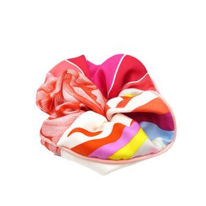 新品同様 エルメス クラウディア シルク マルチカラー シュシュ 0010【中古】HERMES