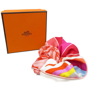 新品同様 エルメス クラウディア シルク マルチカラー シュシュ 0010【中古】HERMES