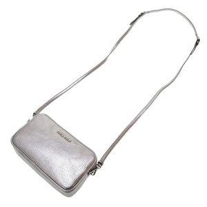 新品同様 ミュウミュウ マドラス レザー シルバー シルバー金具 5ZH011 ショルダーバッグ バッグ 銀 0012 【中古】 MIUMIU