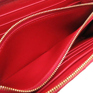 未使用 セリーヌ レザー レッド ゴールド金具 10B553BFL ラウンドファスナー 長財布 財布 赤 0014 【中古】 CELINE