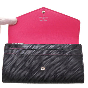 新品同様 ルイ ヴィトン エピ ポルトフォイユ サラ ノワール M64322 長財布 財布 ブラック 黒 LV 0015 【中古】 LOUIS VUITTON