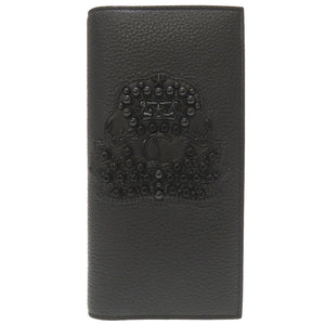 未使用 クリスチャン ルブタン NAXOS レザー ブラック 二つ折り長財布 財布 黒 0016 【中古】 Christian Louboutin