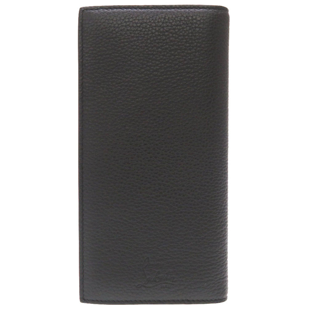 未使用 クリスチャン ルブタン NAXOS レザー ブラック 二つ折り長財布 財布 黒 0016 【中古】 Christian Louboutin