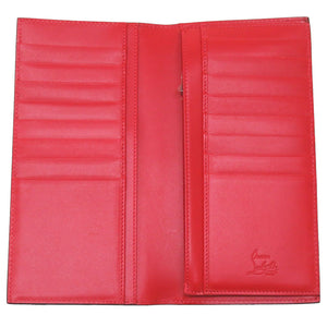 未使用 クリスチャン ルブタン NAXOS レザー ブラック 二つ折り長財布 財布 黒 0016 【中古】 Christian Louboutin