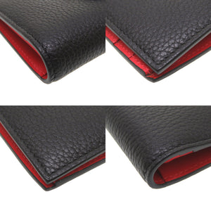 未使用 クリスチャン ルブタン NAXOS レザー ブラック 二つ折り長財布 財布 黒 0016 【中古】 Christian Louboutin