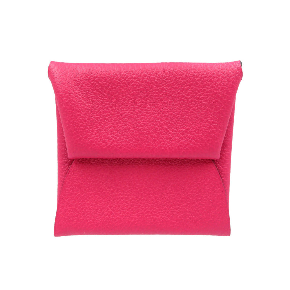 美品 エルメス バスティア Y刻印(2020年製) シェーブル シルバー金具 ピンク コインケース 小銭入れ 0017【中古】HERMES