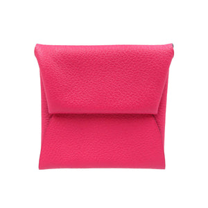 美品 エルメス バスティア Y刻印(2020年製) シェーブル シルバー金具 ピンク コインケース 小銭入れ 0017【中古】HERMES