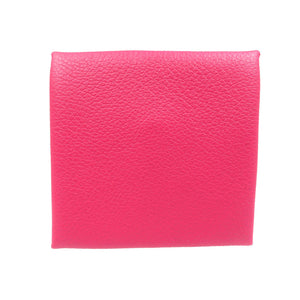 美品 エルメス バスティア Y刻印(2020年製) シェーブル シルバー金具 ピンク コインケース 小銭入れ 0017【中古】HERMES