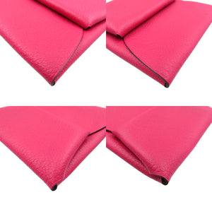 美品 エルメス バスティア Y刻印(2020年製) シェーブル シルバー金具 ピンク コインケース 小銭入れ 0017【中古】HERMES