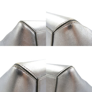 美品 ジェイアンドエムデヴィッドソン ベルミニ カーフ スウェード シルバー金具 シルバー ハンドバッグ 0018【中古】J&M DAVIDSON