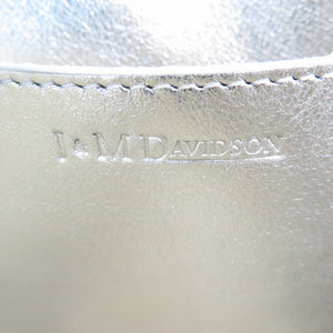 美品 ジェイアンドエムデヴィッドソン ベルミニ カーフ スウェード シルバー金具 シルバー ハンドバッグ 0018【中古】J&M DAVIDSON