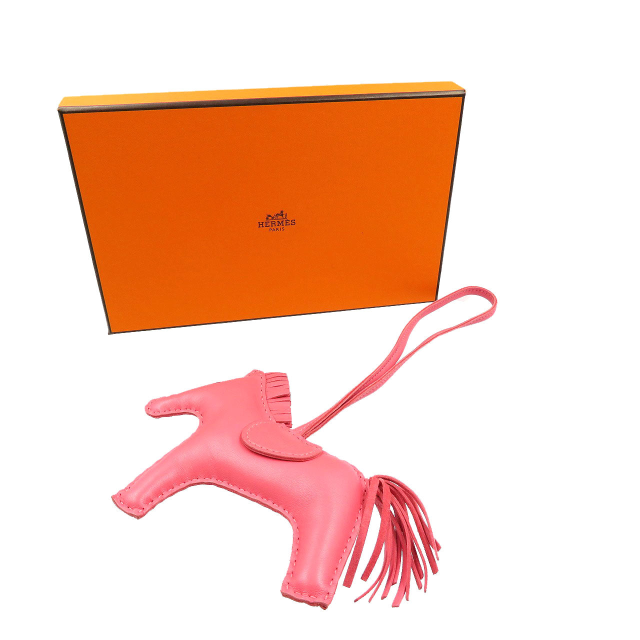 新品同様 エルメス ロデオMM Y刻印 アニョーミロ スイフト ローズアザレ ピンク バッグチャーム 0020【中古】HERMES