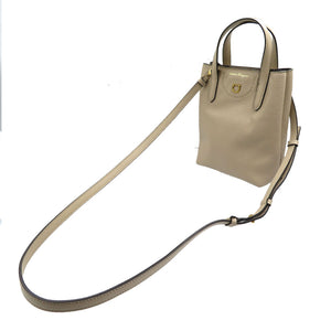 未使用 サルヴァトーレフェラガモ 2WAY ガンチーニ カーフスキン ゴールド金具 ベージュ ハンドバッグ ショルダーバッグ 0026【中古】Salvatore Ferragamo