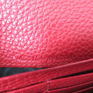 未使用 グッチ 453164 アニマリエ コンチネンンタルウォレット レザー ゴールド金具 レッド 長財布 0027【中古】GUCCI