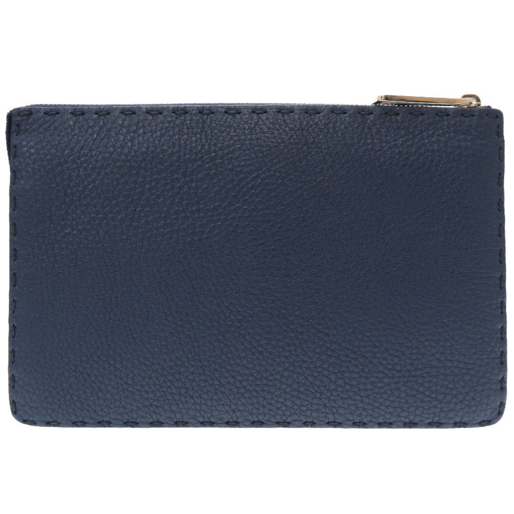 美品 フェンディ モンスター バグズ レザー ネイビー 7VA350 クラッチバッグ バッグ 紺 0030 【中古】 FENDI