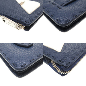 美品 フェンディ モンスター バグズ レザー ネイビー 7VA350 クラッチバッグ バッグ 紺 0030 【中古】 FENDI