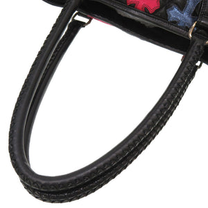 美品 クロムハーツ FSトート セメタリ―クロス マルチクロスパッチ レザー ブラック マルチカラー トートバッグ バッグ 黒 0034 【中古】 CHROME HEARTS