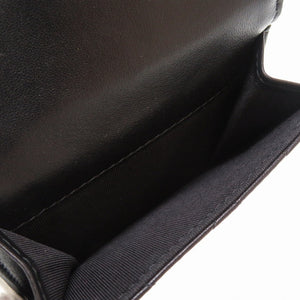 美品 シャネル スモールフラップウォレット コンパクトウォレット AP0230 25番台 ラムスキン ブラック 黒 3つ折り財布 財布 0035【中古】CHANEL