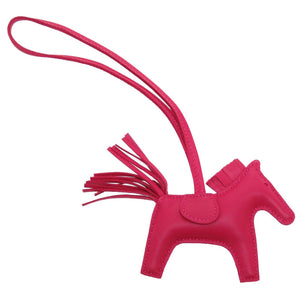 未使用 エルメス ロデオチャームPM アニューミロ Y刻印(2020年製) ローズメキシコ キーホルダー バッグチャーム 0042【中古】HERMES