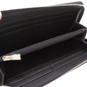 未使用 フルラ 猫 キャット レザー ブラック 977901 ラウンドファスナー 長財布 財布 黒 0046 【中古】 FURLA