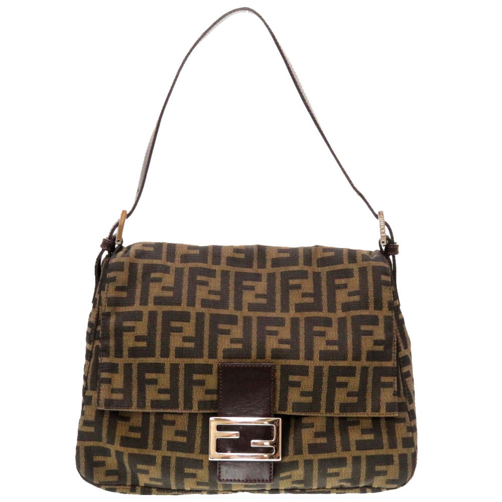 美品 フェンディ マンマバケット キャンバス ブラウン ハンドバッグ バッグ 茶 0048 【中古】 FENDI