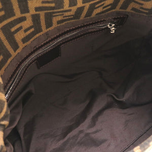 美品 フェンディ マンマバケット キャンバス ブラウン ハンドバッグ バッグ 茶 0048 【中古】 FENDI