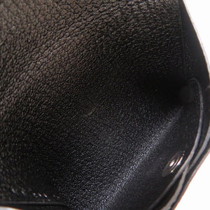 新品同様 エルメス カルヴィ デュオ シェーブル ブラック シルバー金具Z刻印(2021年製) コインケース 小銭入れ 財布 黒 0052 【中古】 HERMES