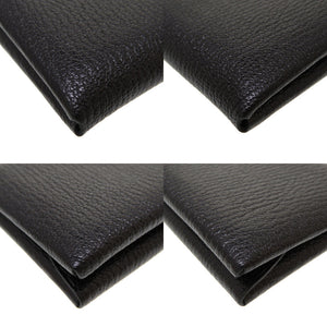 新品同様 エルメス カルヴィ デュオ シェーブル ブラック シルバー金具Z刻印(2021年製) コインケース 小銭入れ 財布 黒 0052 【中古】 HERMES