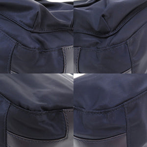 トリーバーチ ナイロン レザー ネイビー ゴールド金具 ショルダーバッグ バッグ 紺 0055 【中古】 TORY BURCH