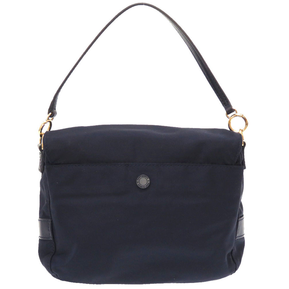 トリーバーチ ナイロン レザー ネイビー ゴールド金具 ショルダーバッグ バッグ 紺 0055 【中古】 TORY BURCH