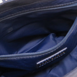 トリーバーチ ナイロン レザー ネイビー ゴールド金具 ショルダーバッグ バッグ 紺 0055 【中古】 TORY BURCH