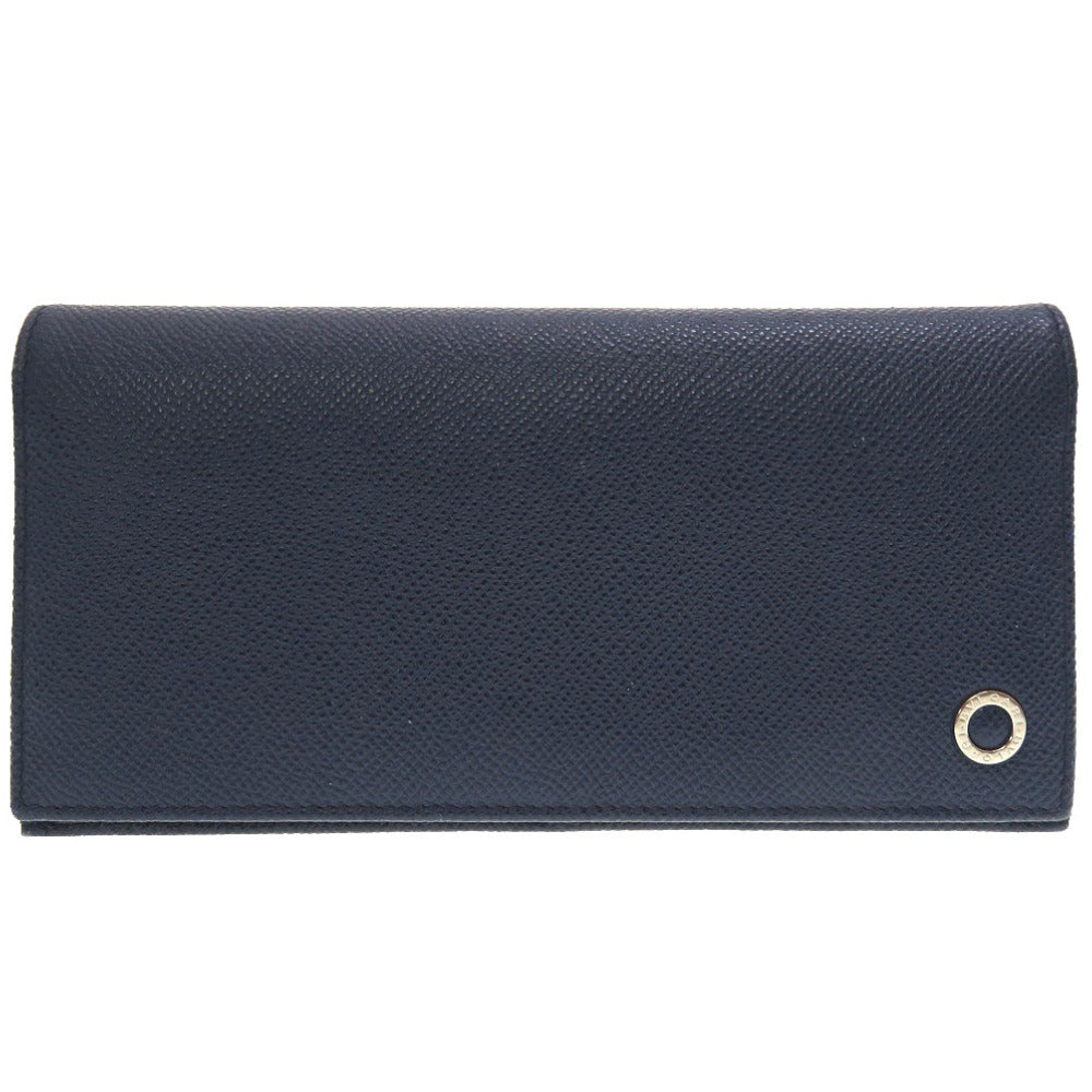 未使用 ブルガリ ブルガリブルガリ レザー ネイビー 長財布 財布 紺 0069 【中古】 BVLGARI メンズ