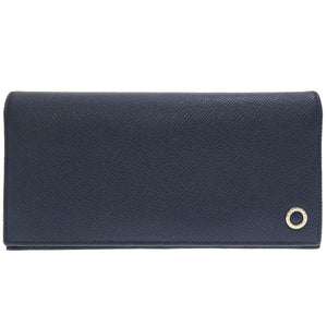 未使用 ブルガリ ブルガリブルガリ レザー ネイビー 長財布 財布 紺 0069 【中古】 BVLGARI メンズ
