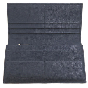 未使用 ブルガリ ブルガリブルガリ レザー ネイビー 長財布 財布 紺 0069 【中古】 BVLGARI メンズ