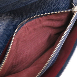 未使用 ブルガリ ブルガリブルガリ レザー ネイビー 長財布 財布 紺 0069 【中古】 BVLGARI メンズ