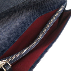 未使用 ブルガリ ブルガリブルガリ レザー ネイビー 長財布 財布 紺 0069 【中古】 BVLGARI メンズ